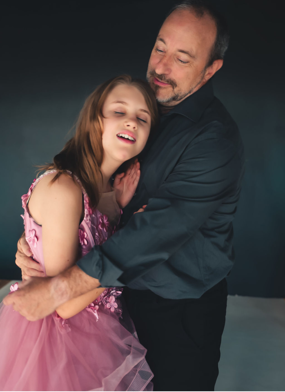 Jim hugging his daughter Juliana