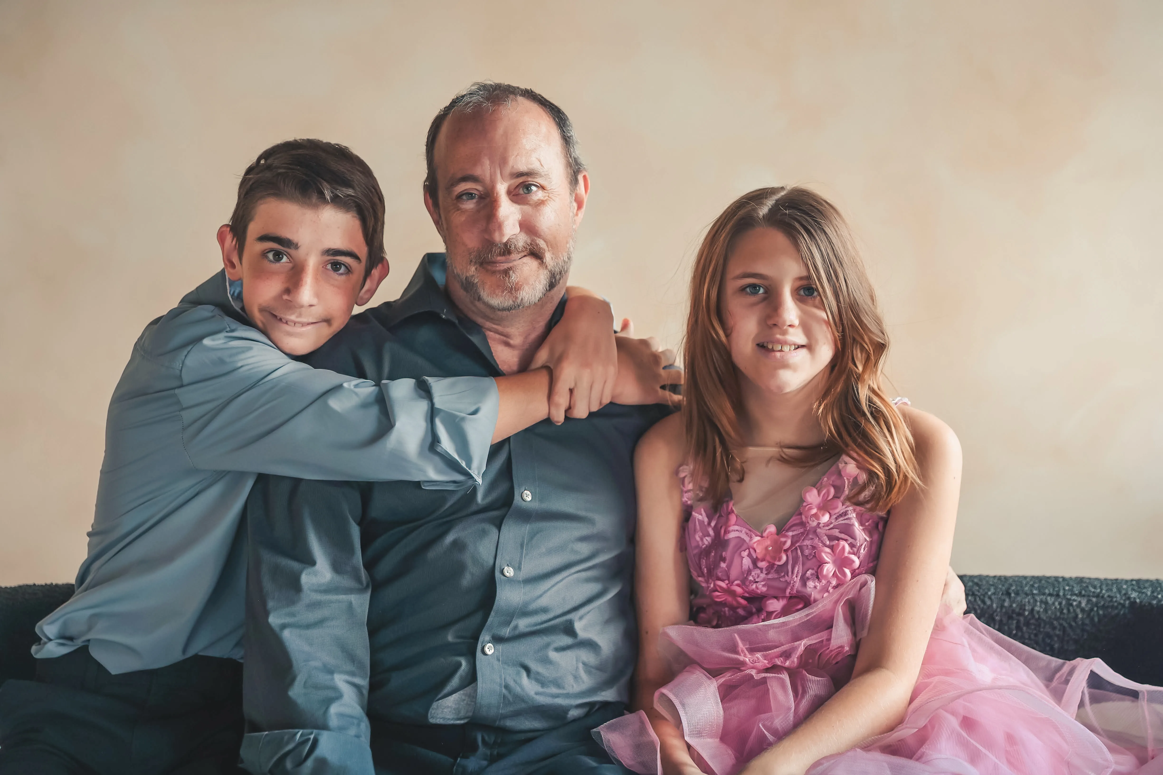 Jim Fuller with his children Roman and Juliana Rose
